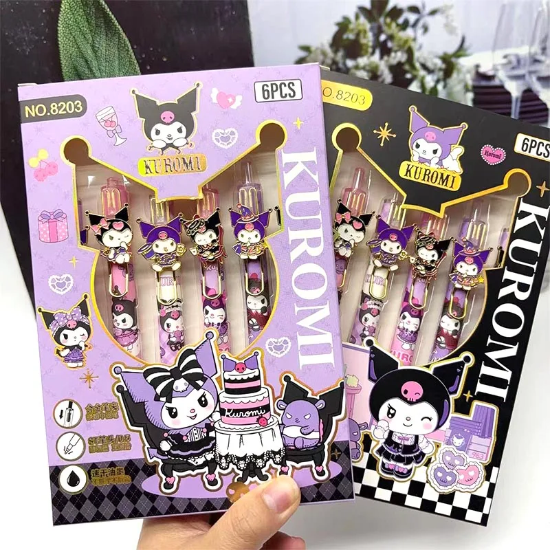 

24pcs/ лот Creative Sanrio Kuromi гель Пен набор милые 0,5 мм черные чернила подписи ручки рекламные школьные принадлежности