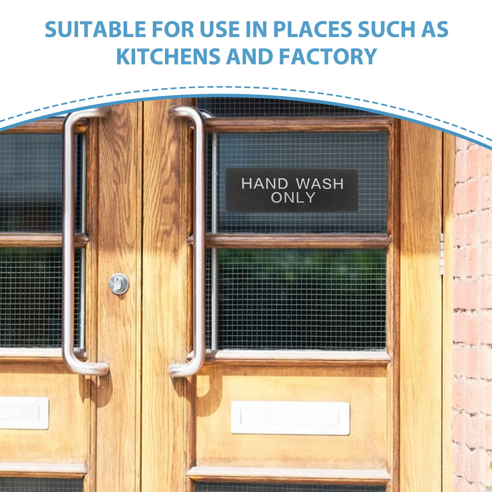Hand Wash Only Sign Aluminum Clear Reminder Kitchen Sink Workplace Bathroom Restroom Health Safety Sign Restroom Signs