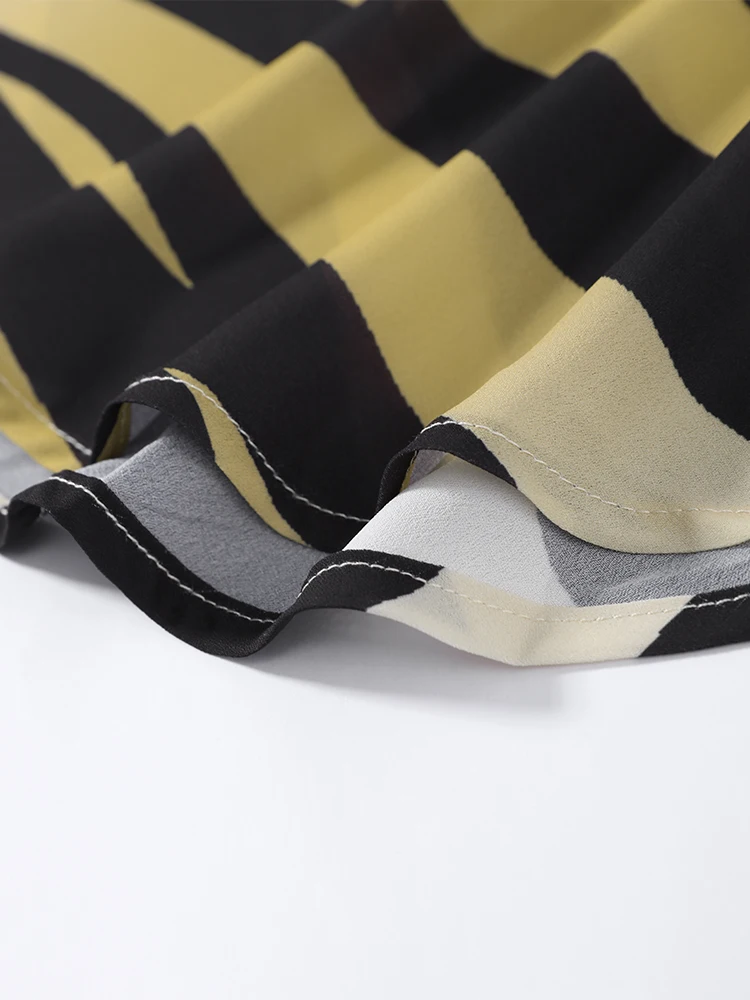 Gestreiftes Neckholder-Top und Hose, 2-teiliges Set für Damen, Sexy Ärmelloses Oberteil mit Unregelmäßigem Saum, Weite Hosen, Schicke Damenoutfits, Neu – Detail 7