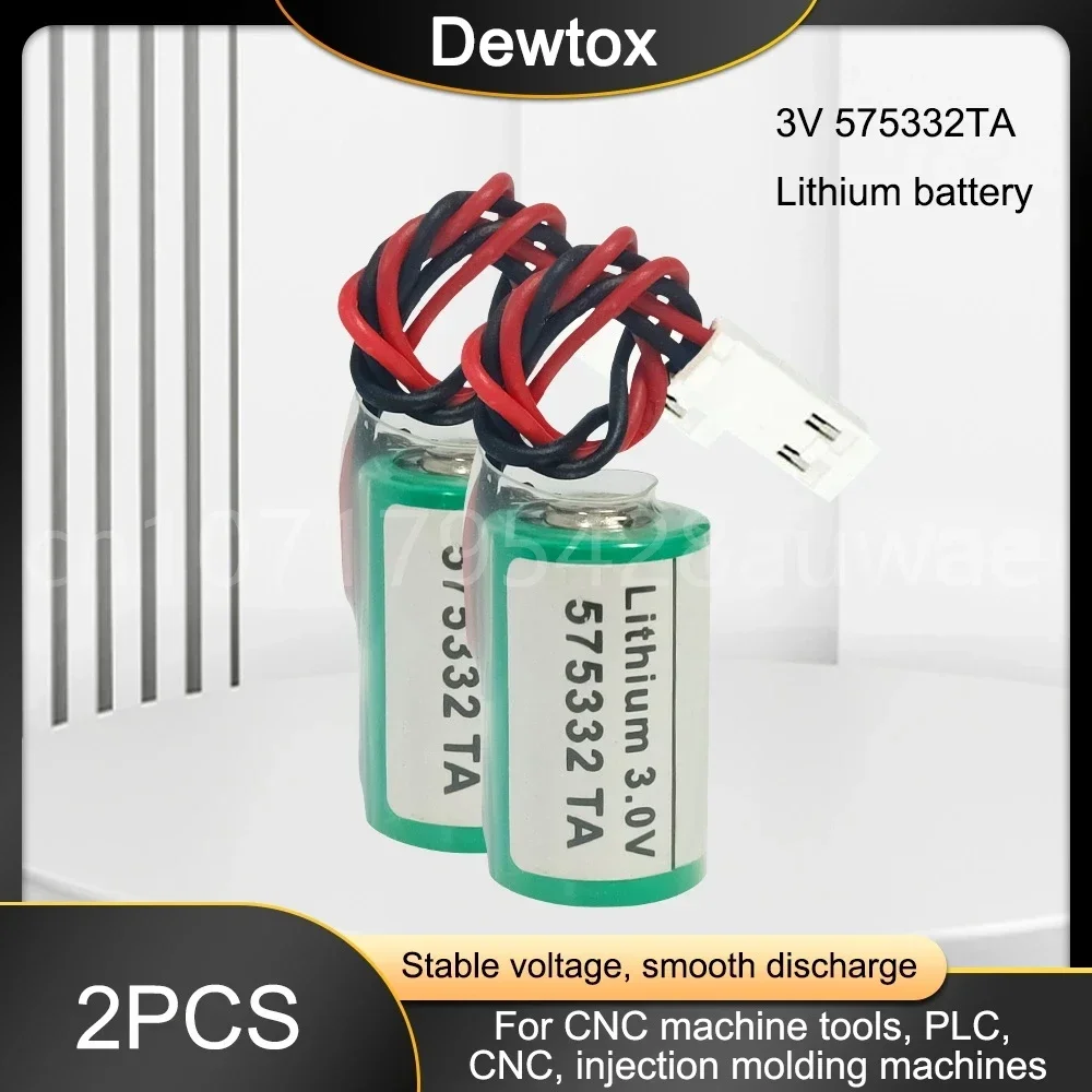 2 قطعة جديد 3 فولت 575332 تا 575332   بطارية ليثيوم PLC TA 6FC5247-0AA18-0AA0 840D 810D مع قابس AMP للبطاريات الاحتياطية