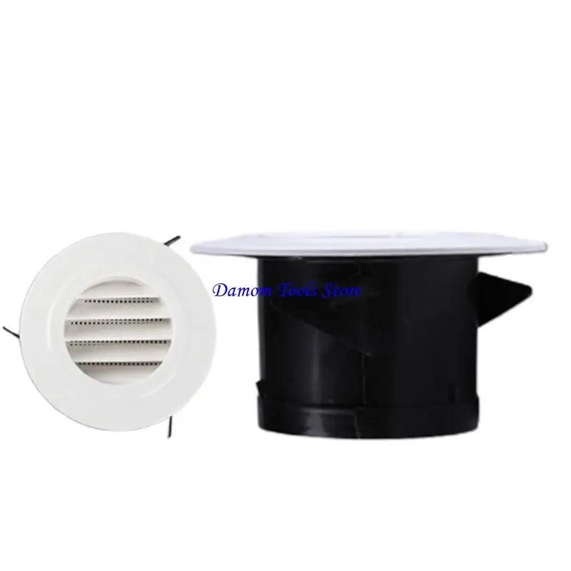 57BE Soffit Vents 3/5 Inch Adjustable Round ABS Louver Grille Cover White Air Exhaust Vents Bathroom Hotel School