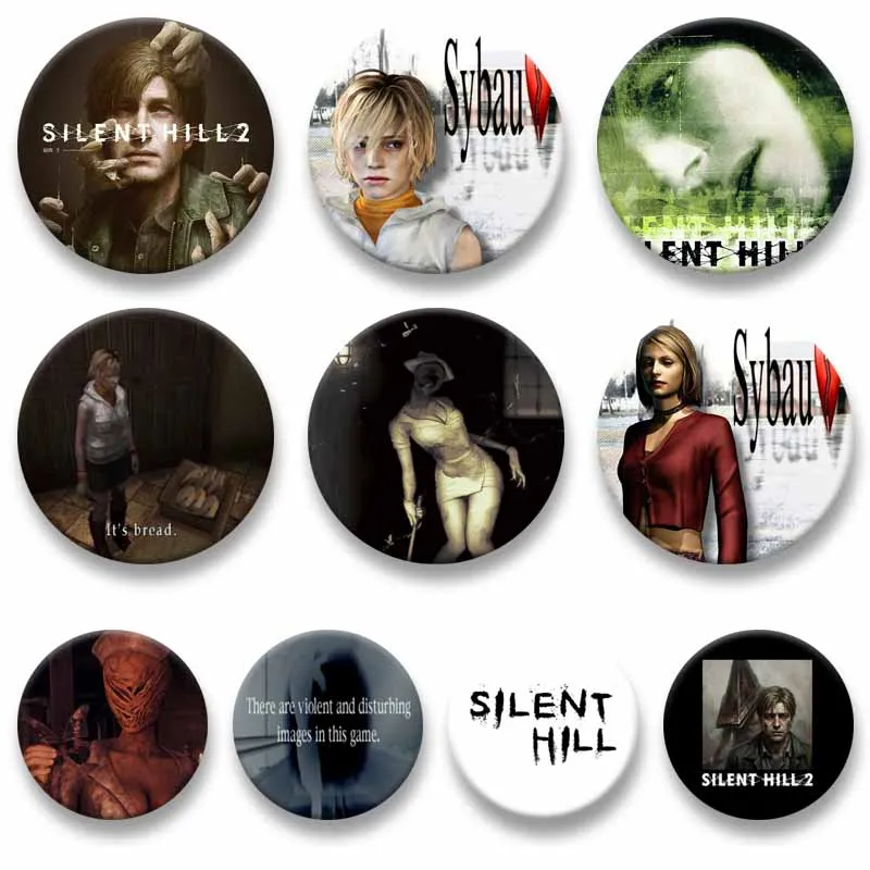 Значок-брошь ручной работы с персонажем из хоррор-игры Silent Hill, мультяшная иконка, для рюкзака, одежды, украшение на грудь, булавка, ювелирное изделие, подарок