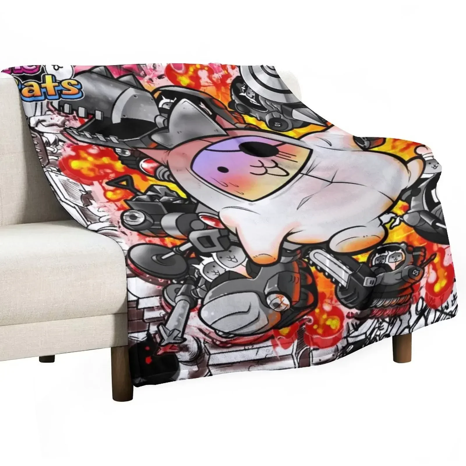 

Battle Cats Throw Blanket Picnic Luxury Thicken Blankets