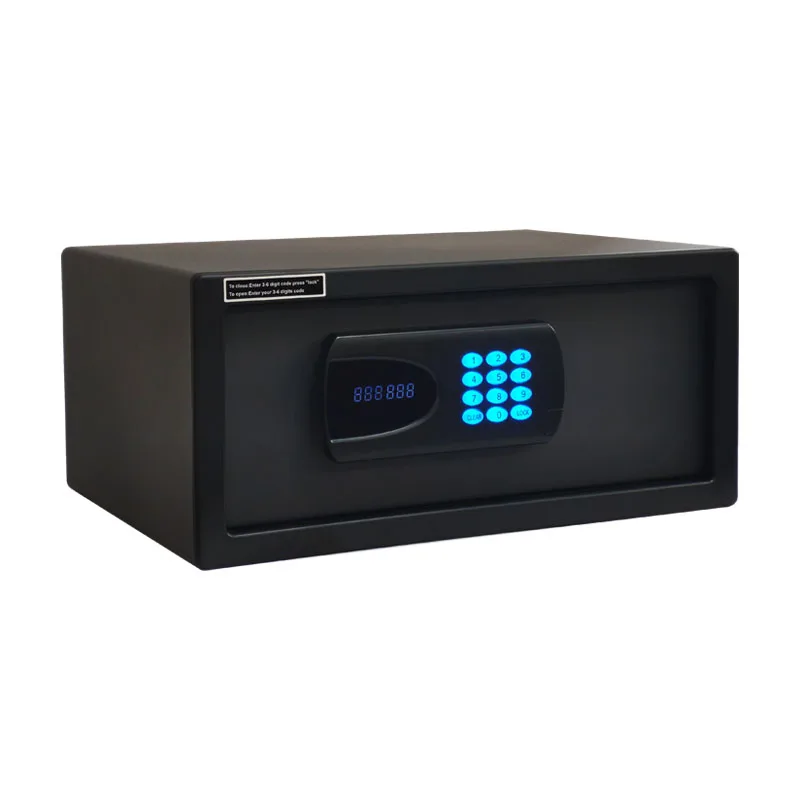 XBT XBT-H420 Electronic Digital Lock Commercial Hotel Safe Deposit Box Cold Rolled Steel Password/Mechanical Key Unlock 4 AA
