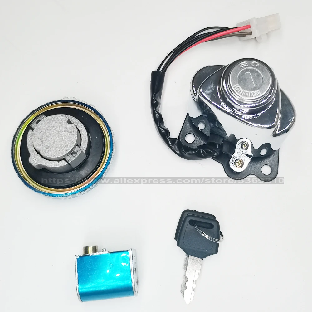 Ignition Switch Fuel Gas Tank Cap Cover Seat Lock w/ 2 Keys Set For Honda CA250 Shadow ACE 750 CT750 Aero 750 DD150 JH250E