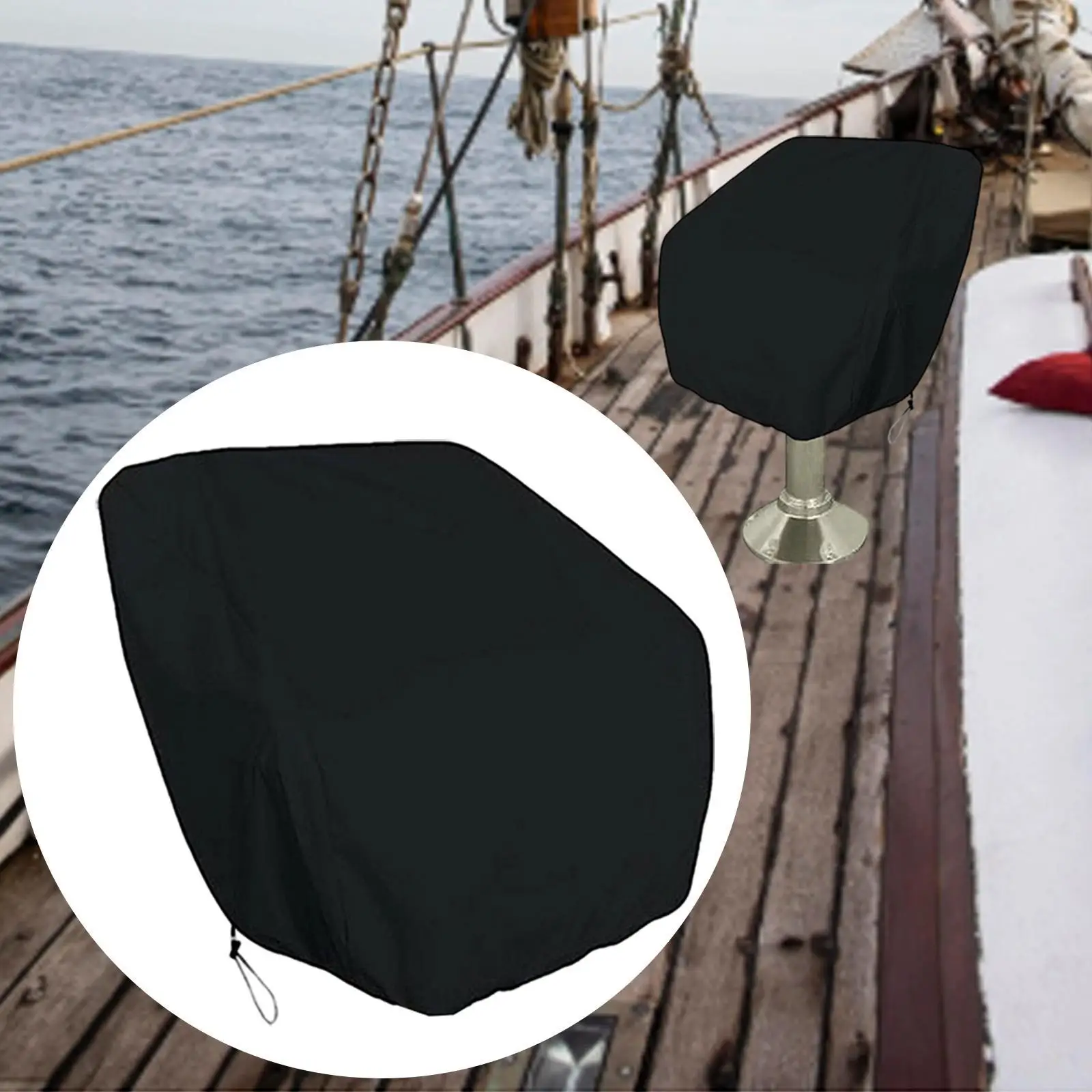 Foldable Marine Chair Protection Cover Elastic Hem for Boats Accessories Yacht Parts and Fishing Seats