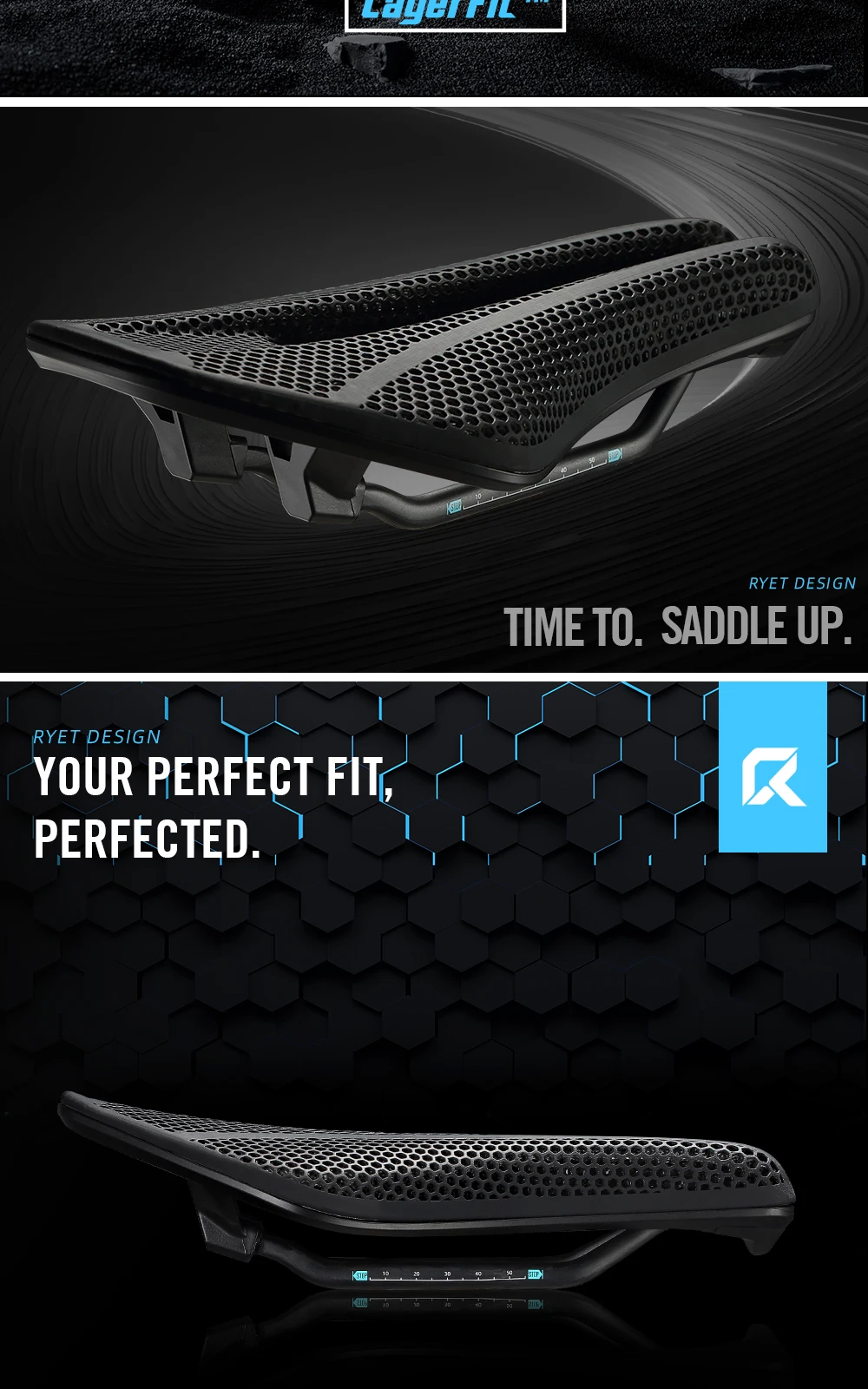 RYET 3D-Gedruckter 167g/199g TT-Sattel, 242x133mm Carbonfaser-Schiene Kurznasen-Aero-Design für Zeitfahr- und Triathlon-Fahrradteile – Detail 2