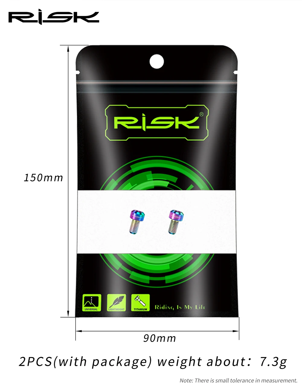 RISIKO 2PCS M5x9mm Fahrrad Schaltwerk Draht Feste Schrauben Innen Linie Fix Presse Titan Legierung MTB Mountainbike kabel Linie Bolzen – Detail 5