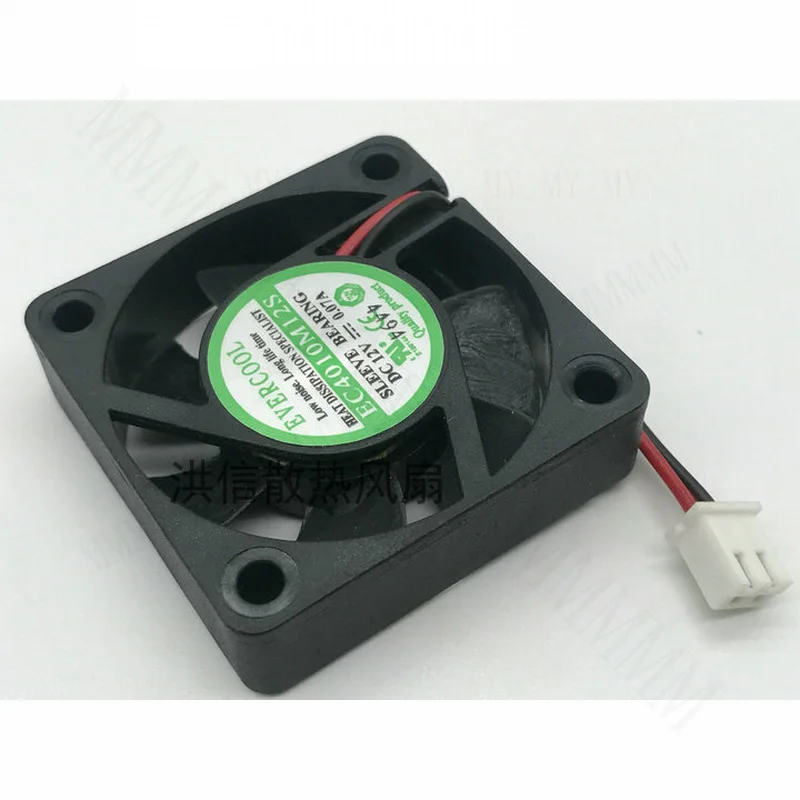 TT  New EVERCOOL 4010 EC4010M12S 12V 0.07A 4cm 40*10MM 2-wire silent fan