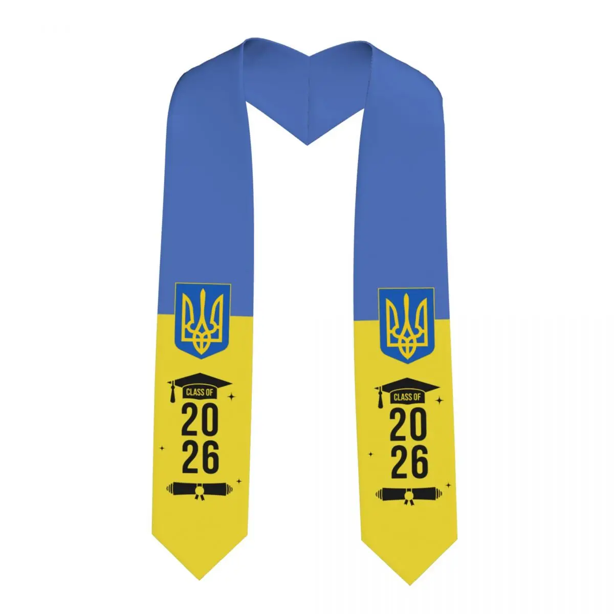 

Class Of 2026 Ukraine Flag Graduation Stole Sash Scarf For International Students Proud 183CM Long