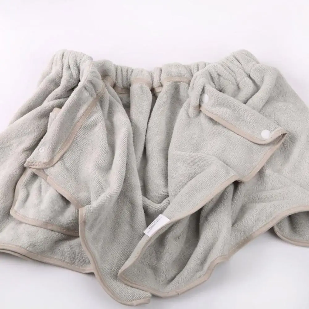 Pyjama mit Seitenschlitz, sexy Herren-Shorts, kurze Badehose, tragbarer, weicher Mikrofaser-Bademantel für Herren – Detail 4