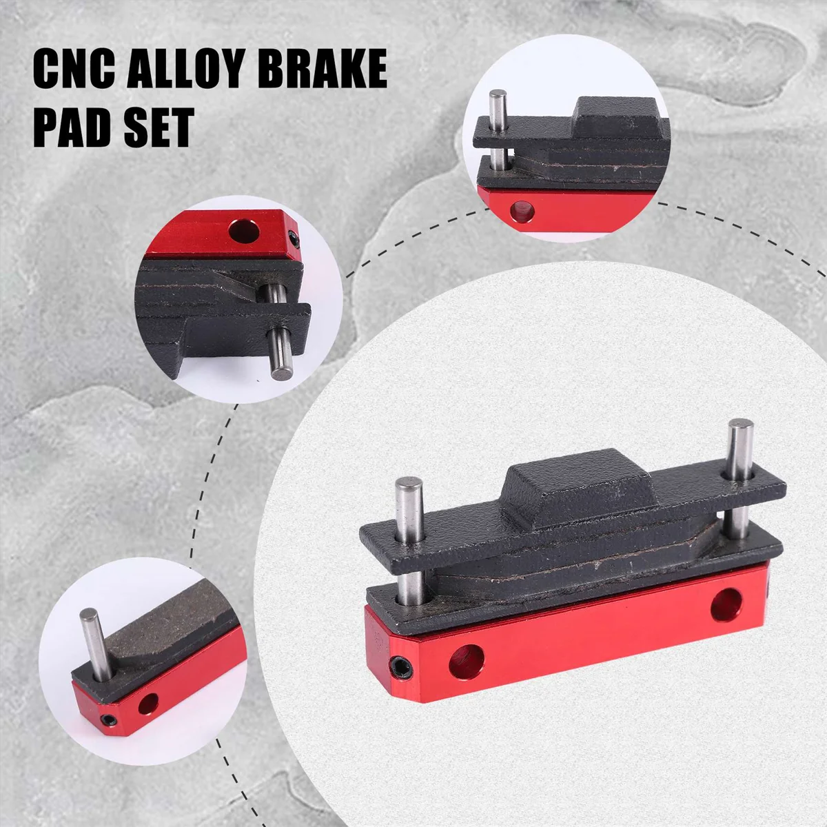 CNC Alloy Brake Pad Set for 1/5 HPI KM BAJA 5B SS RC CAR GAS PARTS 85201-Orange