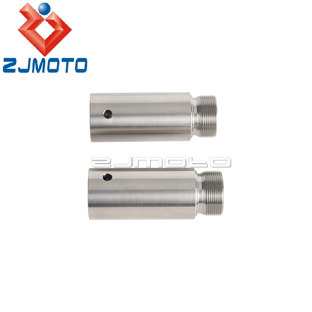 Chrome Steel Motorcycl 39mm Fork Tube 2-5 Inch Extensions For Harley Dyna Glide Sportster XL 883 1200 Front Fork Tubes Extender