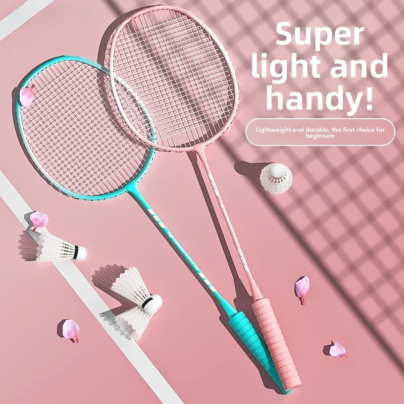 

LOSTOOK Badminton Racket with 3 Nylon Shuttlecocks/1 Carry Bag ， Badminton Set Sports