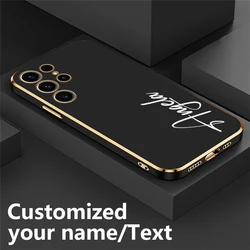 S25 Personalised Customized Name Case For Samsung Galaxy S24 Plus S23 Ultra S22 S21 S20 FE S10 S9 S8 Silicone Soft Phone Cover