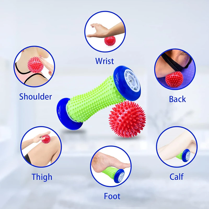 Foot Massager Massage Roller Balls Kit Yoga Sport Fitness Ball For Hand Leg Back Pain Therapy Deep Tissue Trigger Point Recovery