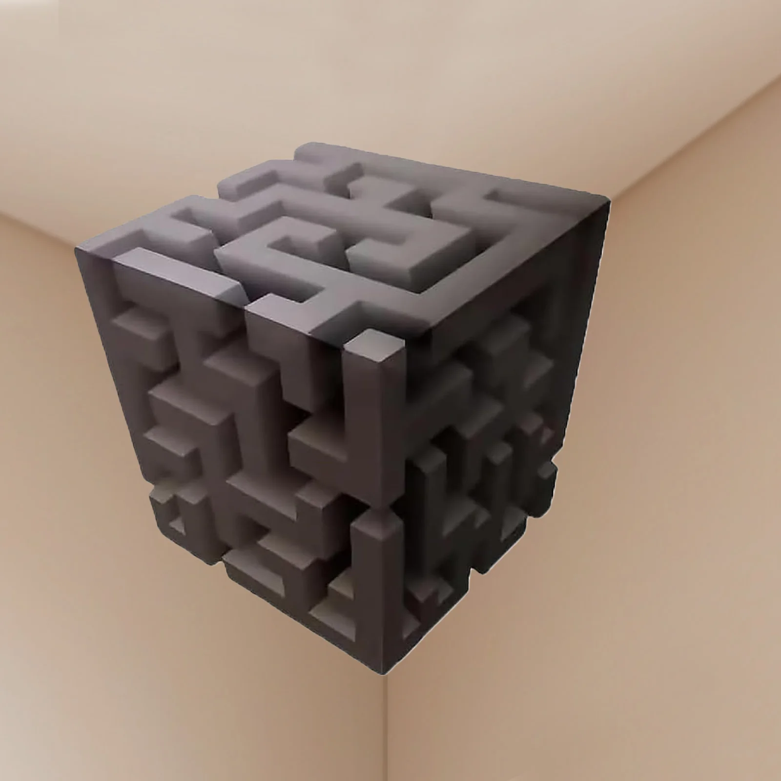 Impossible Corners Wall Art That Reshapes Reality 3D Cube Maze Wall Corner Decor Stickers Optical Illusion Wall Decals