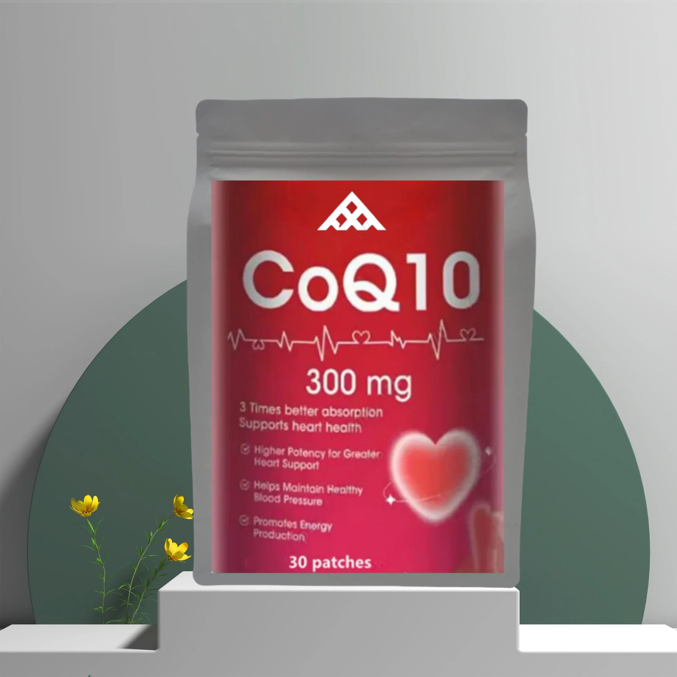 Hot sale CoQ10 Patch:3x Absorption, Antioxidant, Supports Heart Health & Energy Production. 30 Patches, Supplement Supply