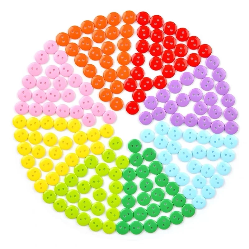 100 sztuk/partia Mix kolorów 15mm żywica przyciski 2-otwory Flatback okrągły przycisk wyroby krawieckie DIY Handmade odzież odzież materiał
