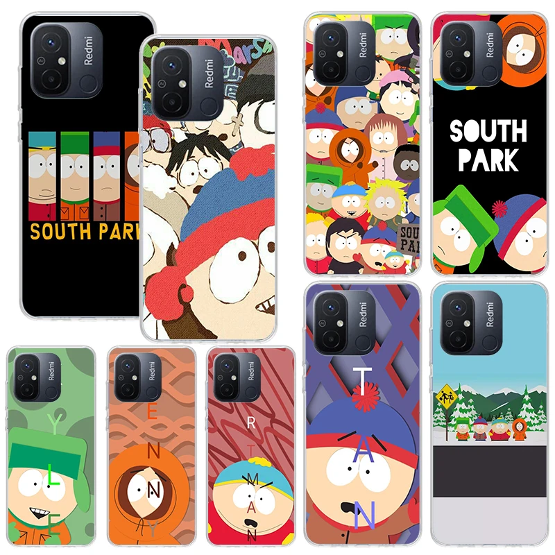 Cartoon S-South-Parkes Phone Case For Xiaomi Redmi 12C 12 10C 10A 10 9C 9A 9T 9 8A 8 7A 7 6A 6 Pro K70 K40 K20 Fundas Back Cover