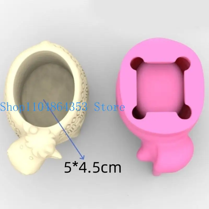 

652F Planter Mould Cow Shaped Flower Pots Silicone Mold Jewelry Tools