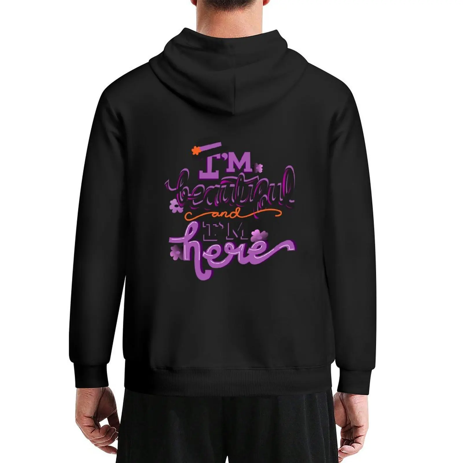

I'm Beautiful and I'm Here Hoodie blouse men wear japanese style men's winter sweater mens hoodies