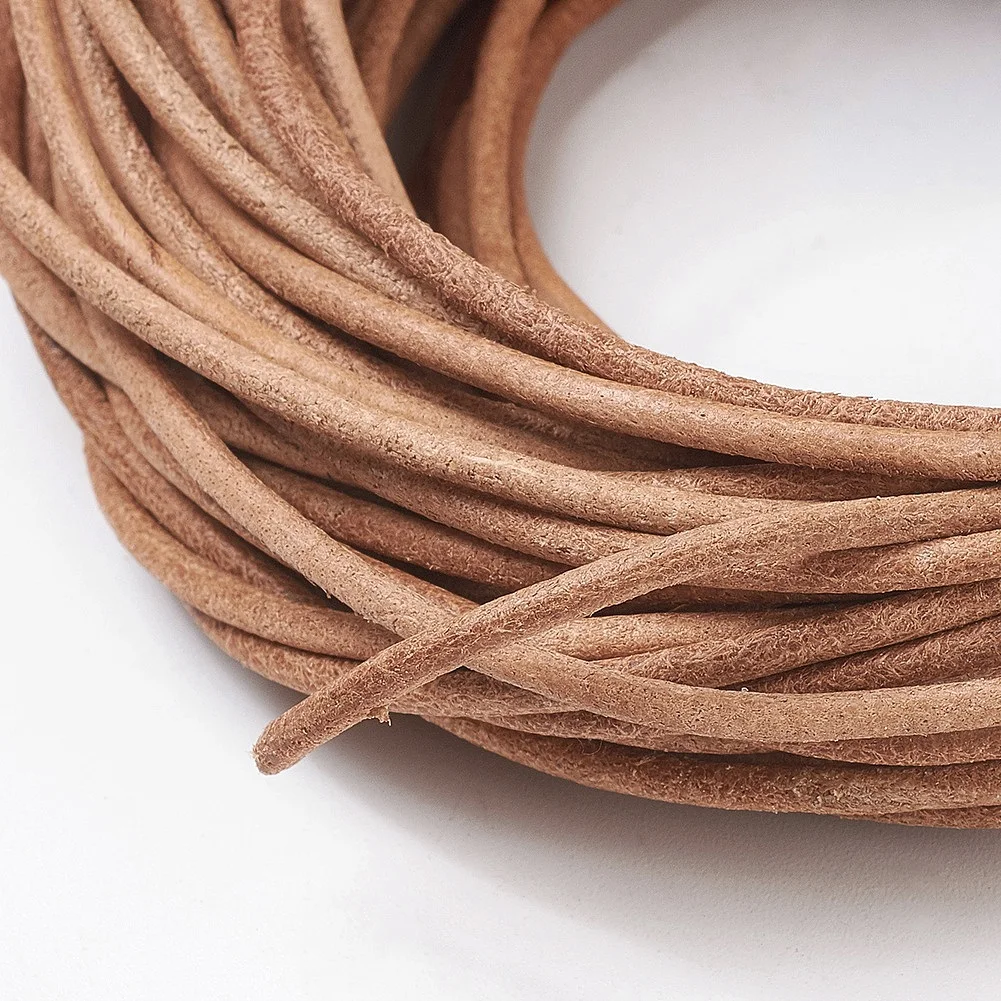 5 Bunddle 2mm Cowhide Leather Cord Leather Jewelry Cord Jewelry DIY Making Material Round Mixed Color for Making DIY Bracelet