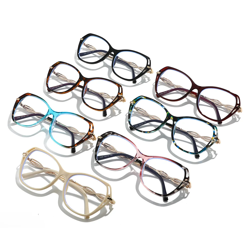 2026 New Butterfly Eye Frame Fashionable Personality Ins Style Metal Fried Dough Twists Large Frame Flat Mirror Women