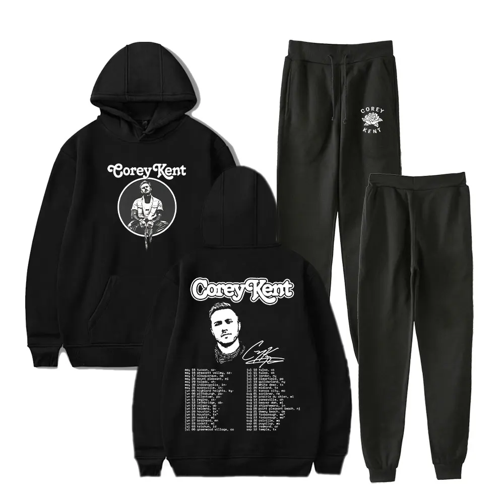 

Corey Kent 2025 Tour Hoodies Jogger Pants Set Merch Unisex Fashion Long Sleeve Trendy Sweatshirts