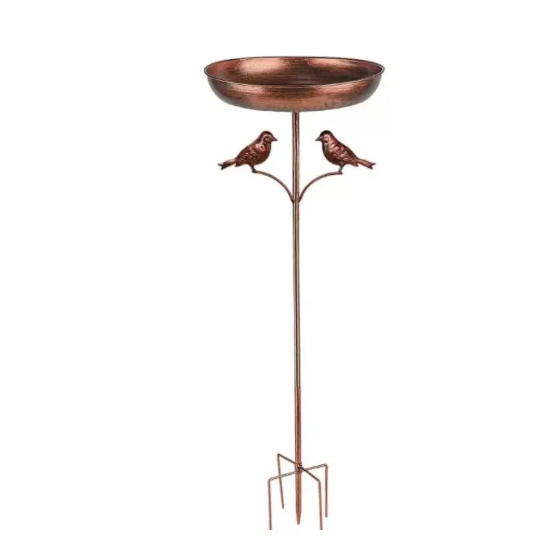Outdoor wrought iron bird bathtub floor insert creative retro garden courtyard wrought iron decorative bird bathtub bird feeder