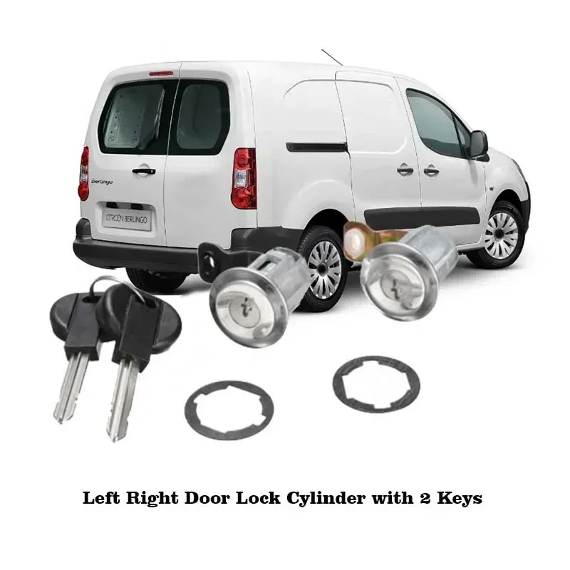 9170G3 252522 LEFT RIGHT DOOR LOCK CYLINDER WITH 2 KEYS FOR CITROEN BERLINGO XSARA PICASSO PEUGEOT PARTNER