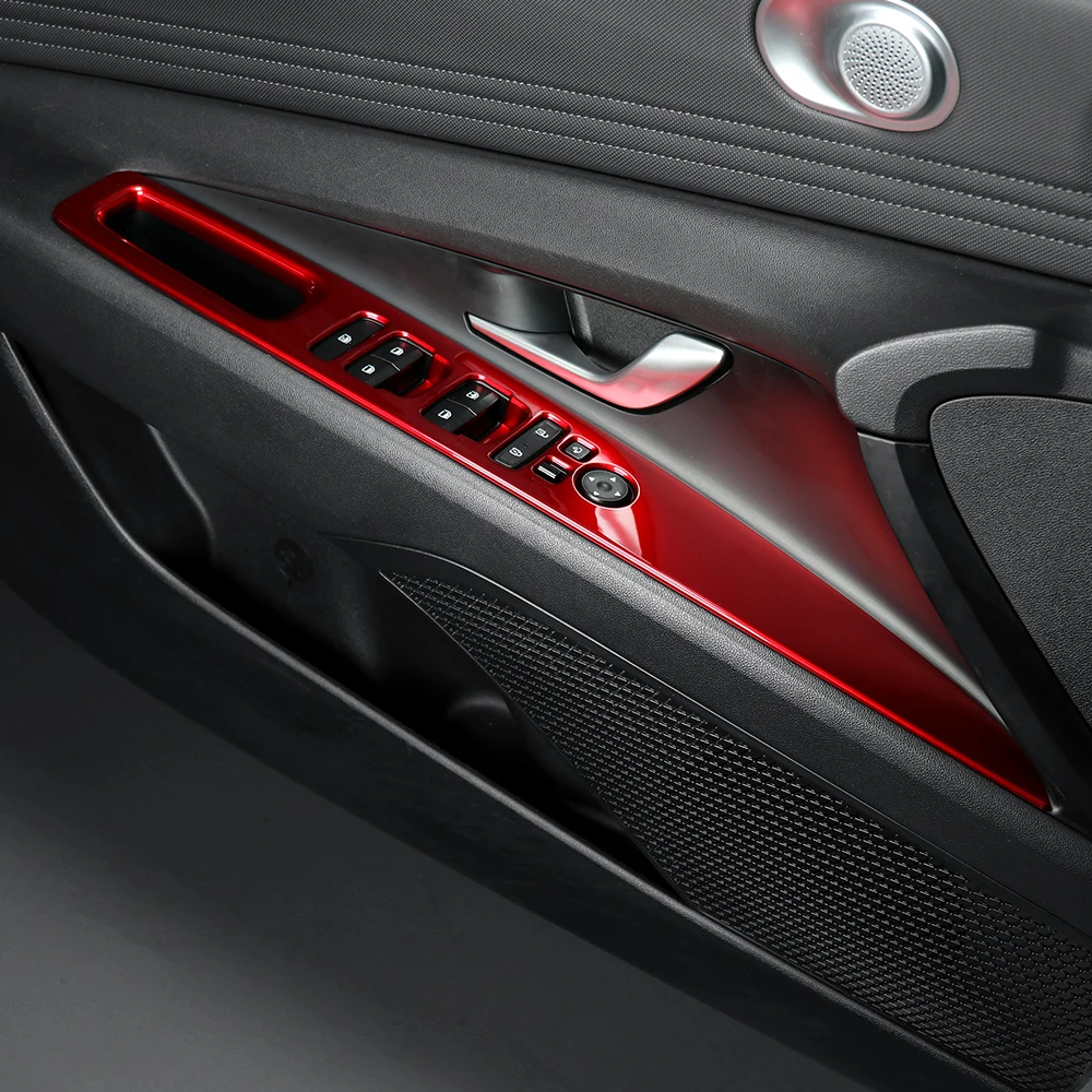 

Красная кнопка подъема оконного стекла, крышка дверного подлокотника, декоративная панель для тюнинга Hyundai Elantra CN7 N 2021-2025 LHD