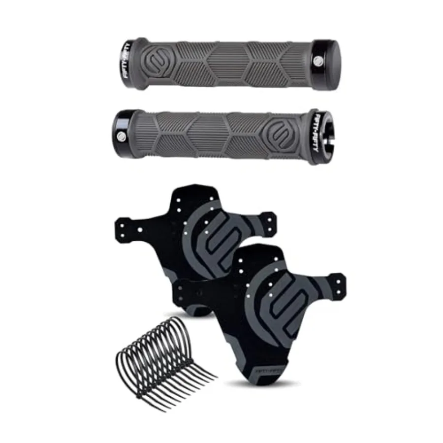 

Double Lock-On Mountain Bike Grips Bicycle Handlebar Locking Grips Mountain Bike Fender MTB Mudguard Front and Rear Compatible