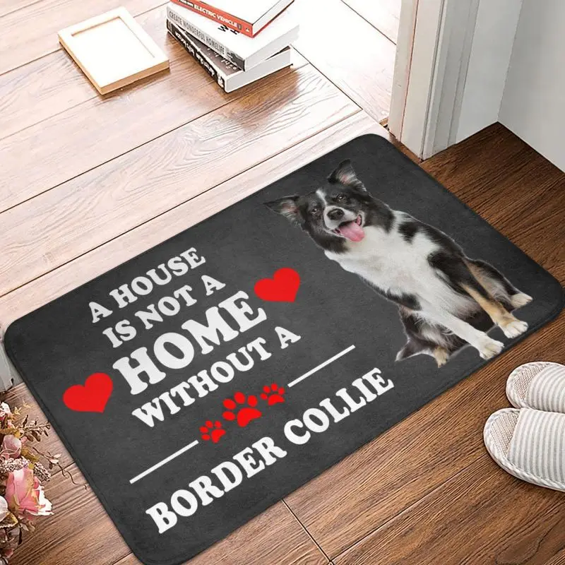 Custom Border Collie Door Floor Bathroom Kitchen Mats Anti-Slip Outdoor Doormat Bedroom Balcony Entrance Carpet Rug