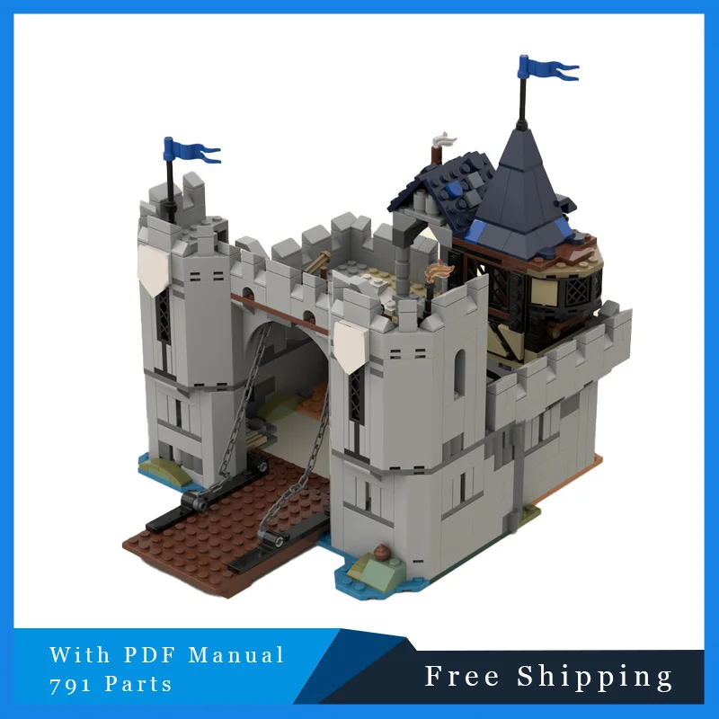 791 PCS Castello Medievale Europeo Tecnologia di Costruzione Modulare MOC Building Blocks Per Bambini FAI DA TE Puzzle Set Giocattoli Regali Di Natale