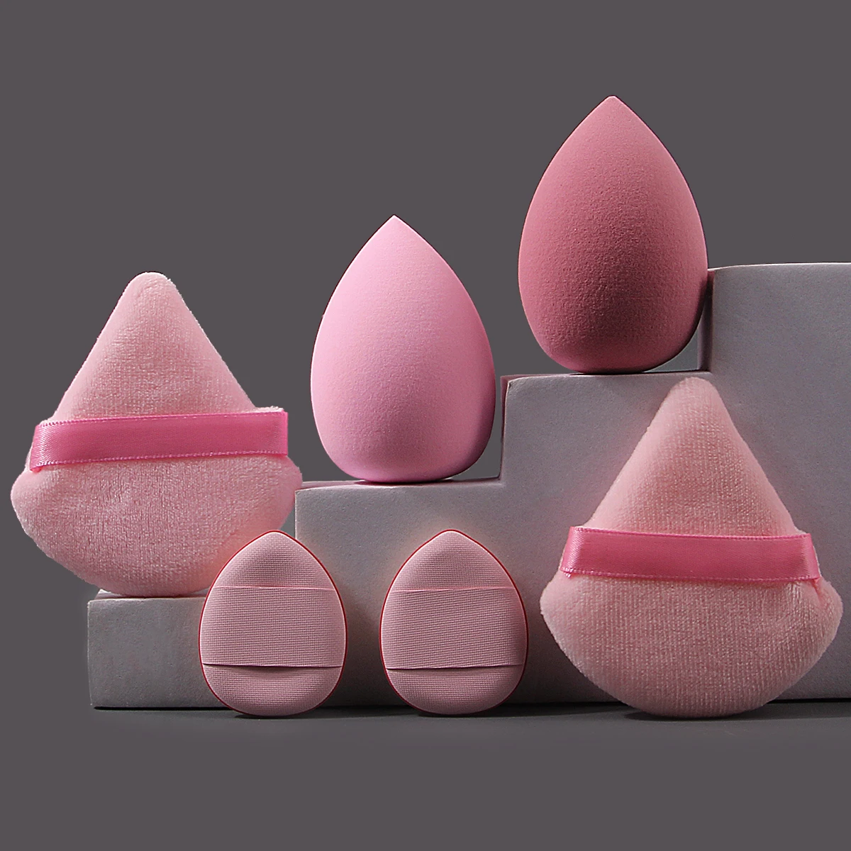 3/6PCS praktische make-up spons poederdons, superzachte grote spons ei + niet-plakkerige poedervormige poederdons