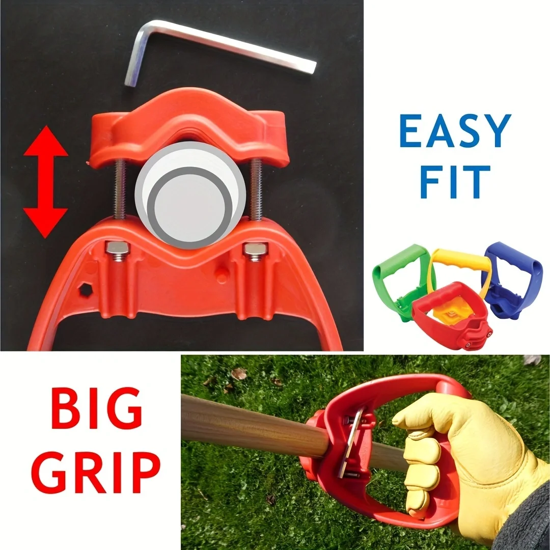 Shovel or Rake Tool Handle Labor-Saving Ergonomic Shovel Work with Garden Shovels Rakes, D Grip Ergonomic Handle Replacement