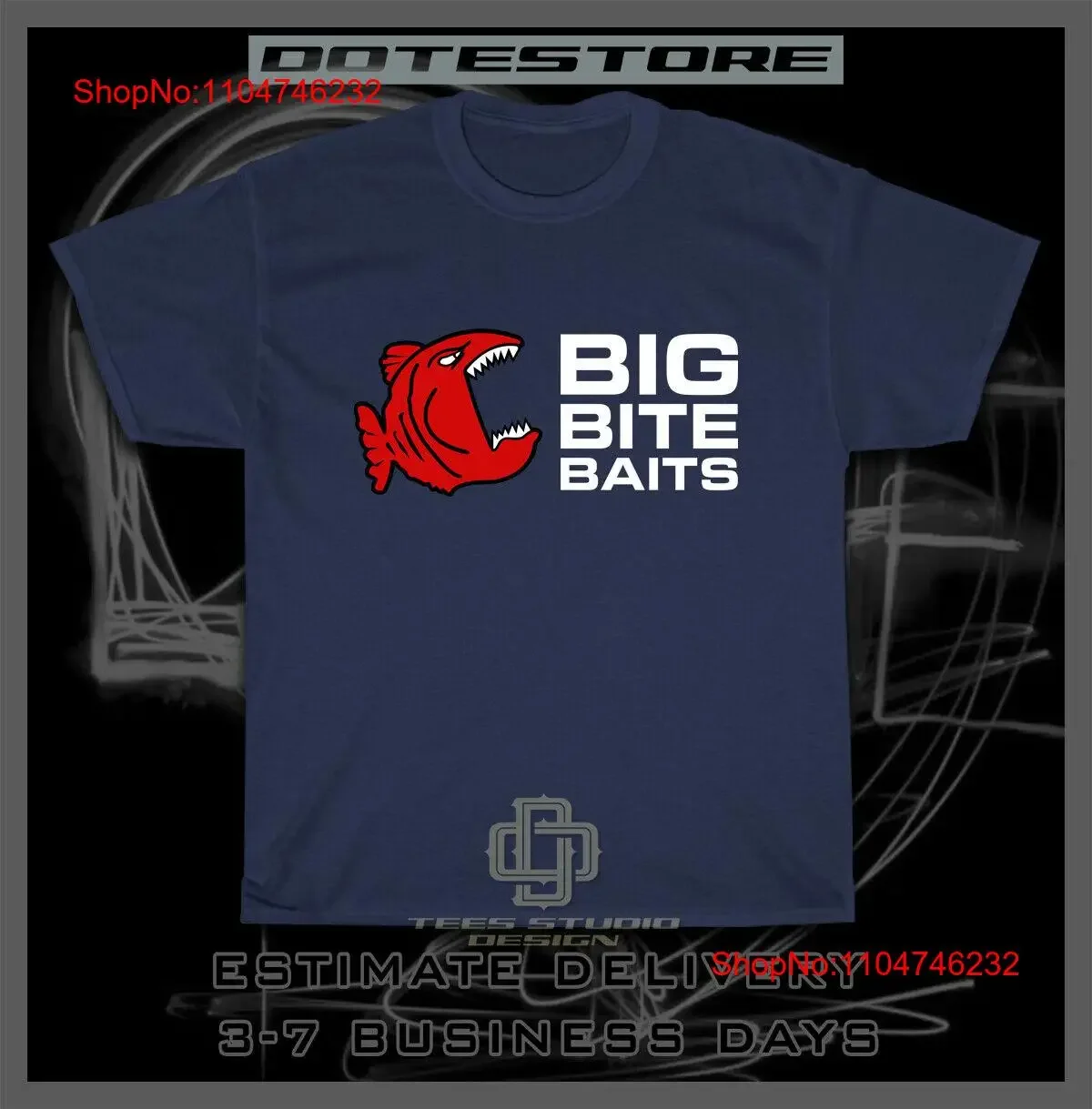 Big Bite Baits Shad Logo camiseta para hombre American Dotees vintage ropa de calle lavada estirada elegante ligeramente moda para hombre