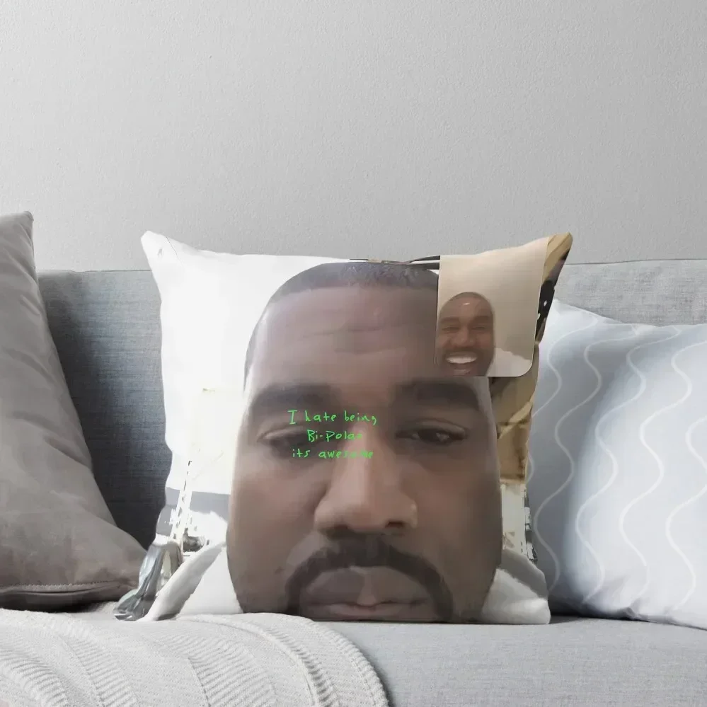 Kanye West - Bipolar Throw Pillow Custom Cushion Decorative Sofa Cushions pillow