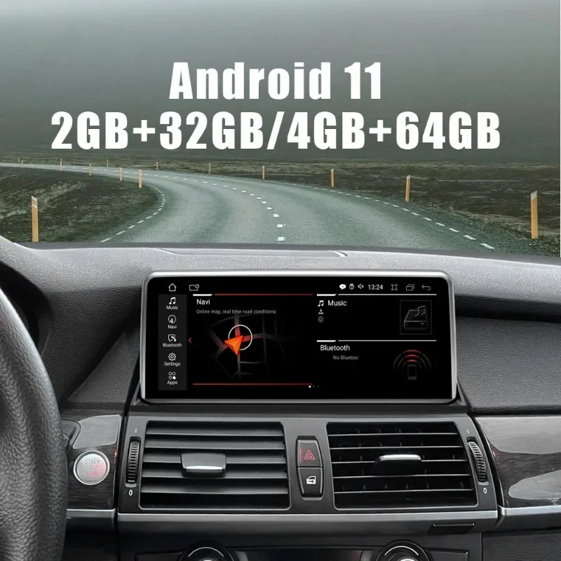 4+64G Android 11 Car Dvd GPS for  X5 E70 X6 E71 (2007-2013) CCC CIC Autoradio Gps Navigation Car Multimedia 4G LTE