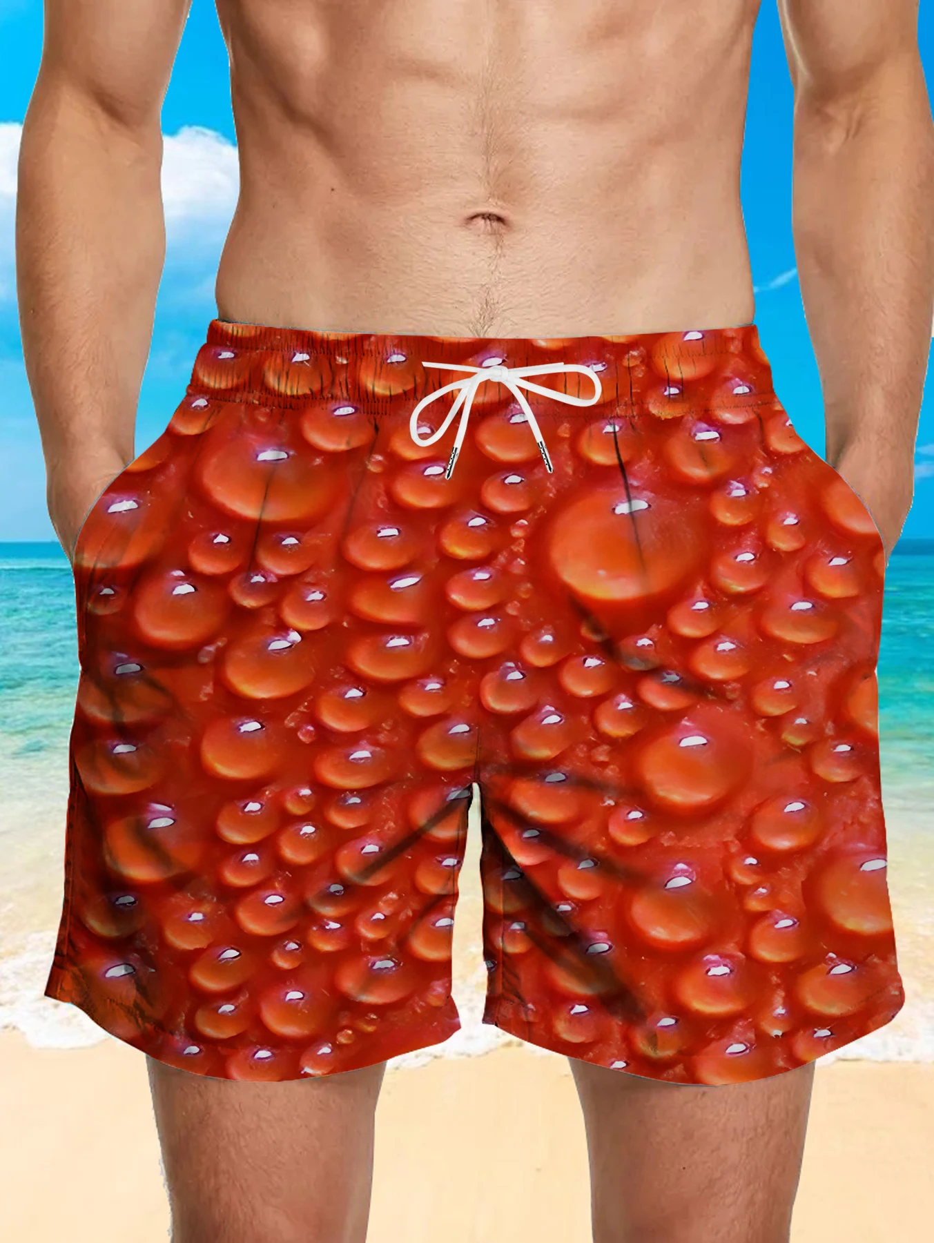 

Holiday Beach Shorts Men Digital All Over Print Quick Dry Polyester Lounge Pants