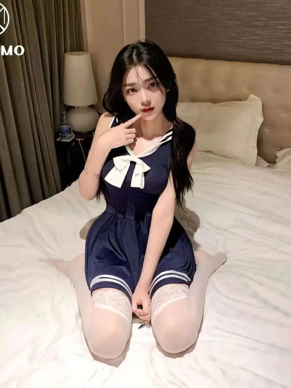 College Sweet And Style Has Waist Uniform Spring Pure Desire Seductive Lingerie Navy Dress Elegant Camisole POLYESTER YS8H