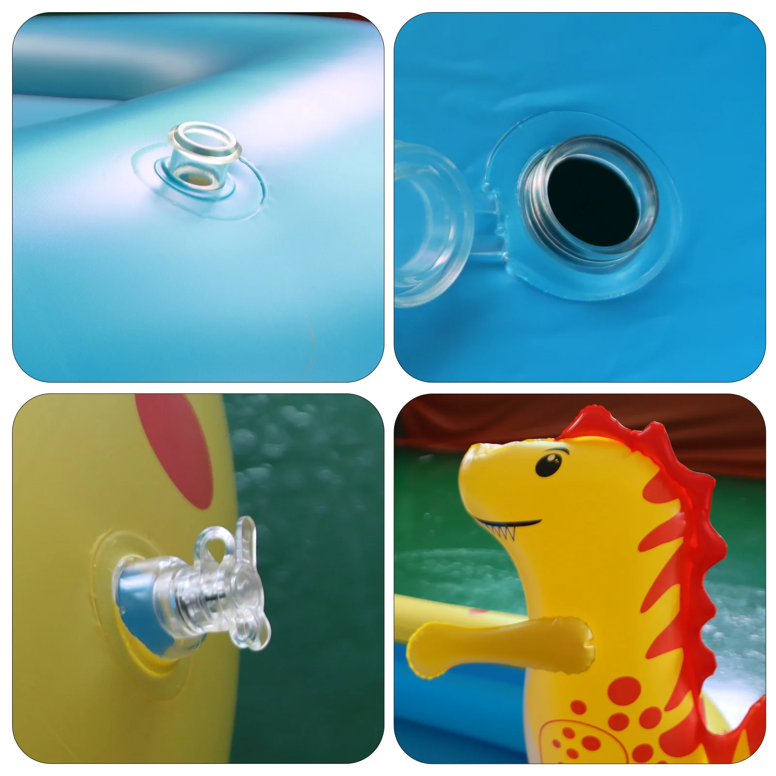 Fuente inflable de PVC para exteriores, estera de fuente de dinosaurio para niños, estera de juego para niños, piscina rociadora