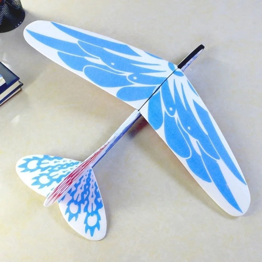 

DIY Hand Throw Flying Glider Planes Adjustable Center 37*46cm Flying Plane Airplane Glider Elastic Rubber Band Powered