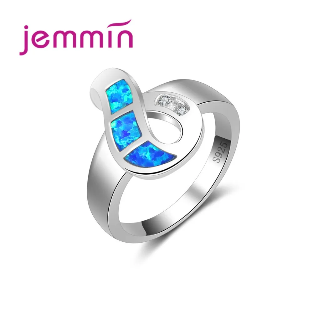 

Fashion Hot Sales Blue Fire Opal Rings For Female Male 925 Sterling Silver Mysterious Party Jewelry Ring