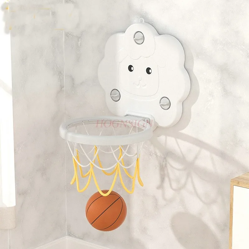 Children's basketball rack hanging type household simple suction cup lifting and punching free indoor shooting frame for infants