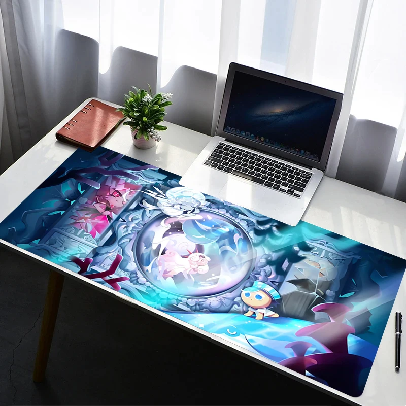 Mouse Pad Laptop Rubber Extended Desktop Mat Computer Gamer HD Mousepad PC Gaming Accessories Cookies Run Kingdom Keyboard Pad