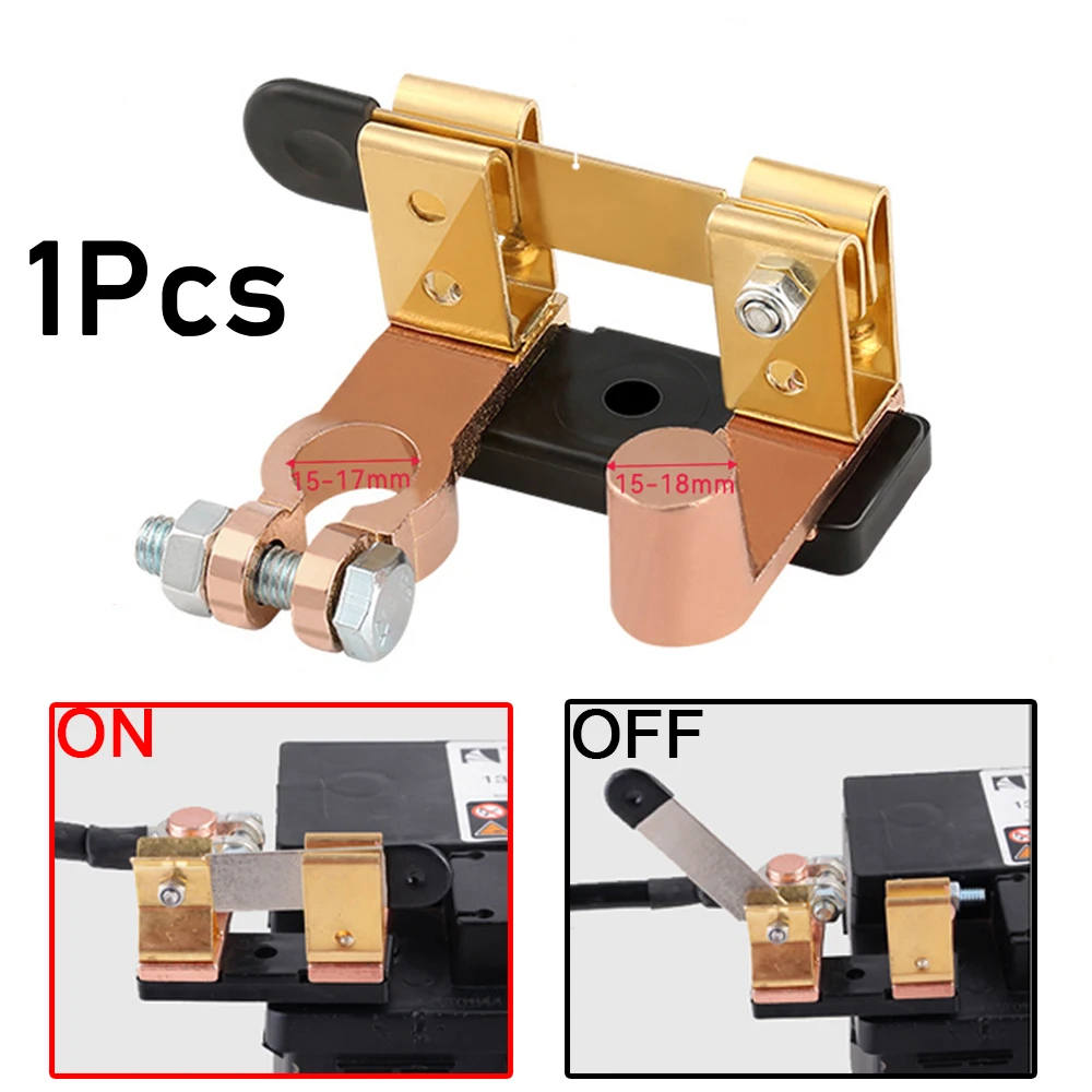 Switchable Car Battery Connector 12V/24V Brass Zinc Alloy Knife Blade Isolator Power Cutoff Car Battery Connection Switcher