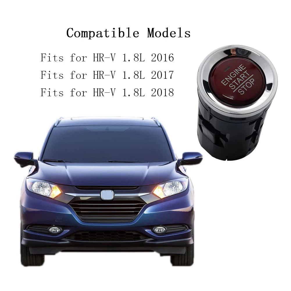 Compatible Engine Key Stop Push Button One-Button Switch for 2016 2017 2018 -V 1.8L 35881-T4N-H02 35881-T4N-702