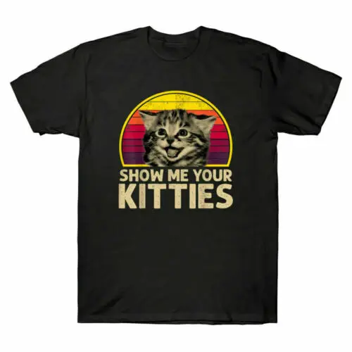 

Show Me Your Kitties Cat Lover Vintage Version Funny Gift Vintage Men's T-Shirt